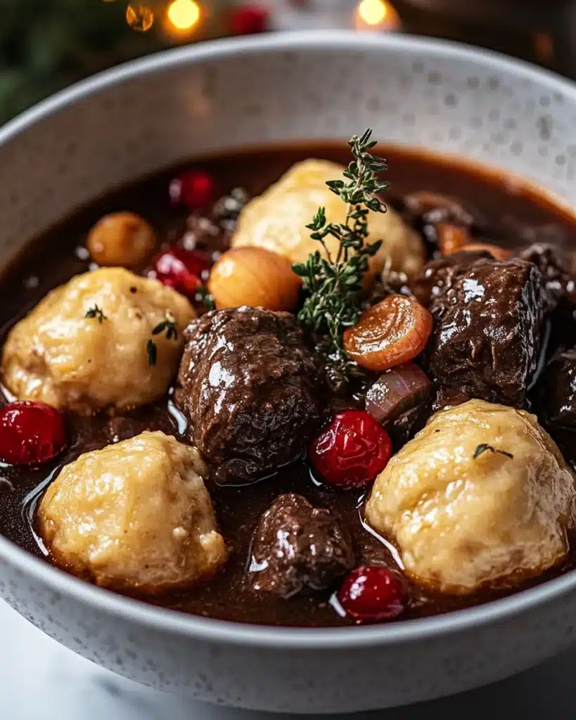 French-Style Beef Stew with Red Wine and Vegetables Recipe