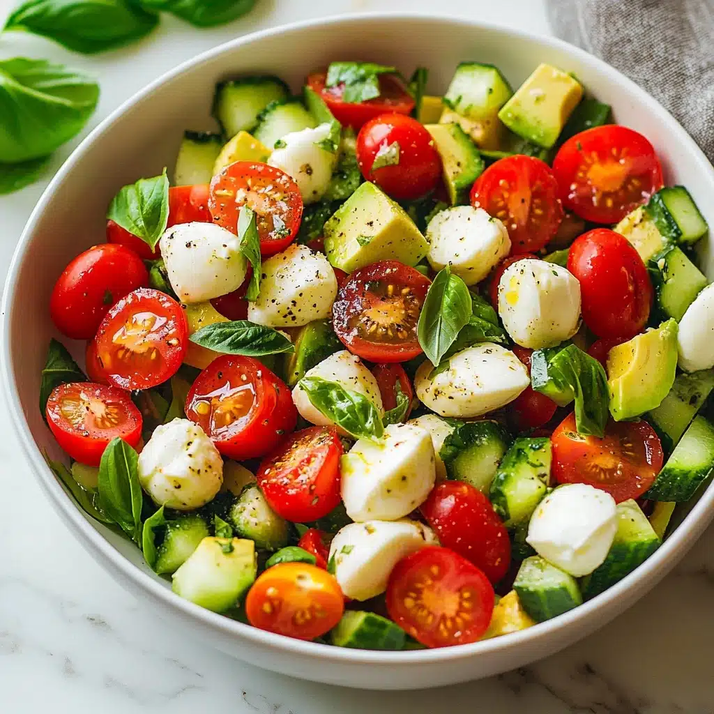 Tomato Cucumber Mozzarella Salad Recipe - Recipe Image
