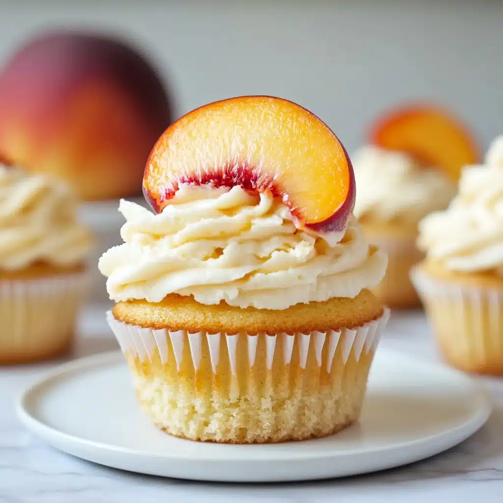 Honey Peach Cream Cheese Cupcakes Recipe - Recipe Image