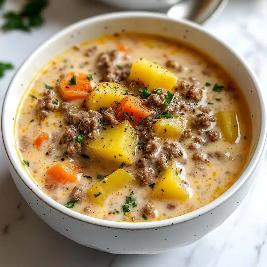 Easy Cheeseburger Soup Recipe - Recipe Image