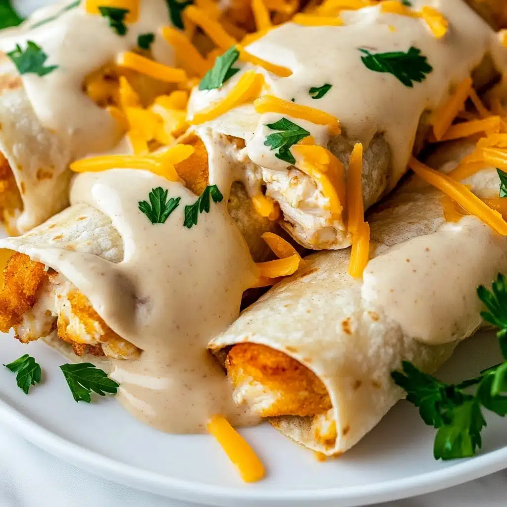 Cheesy Garlic Chicken Wraps Recipe - Recipe Image