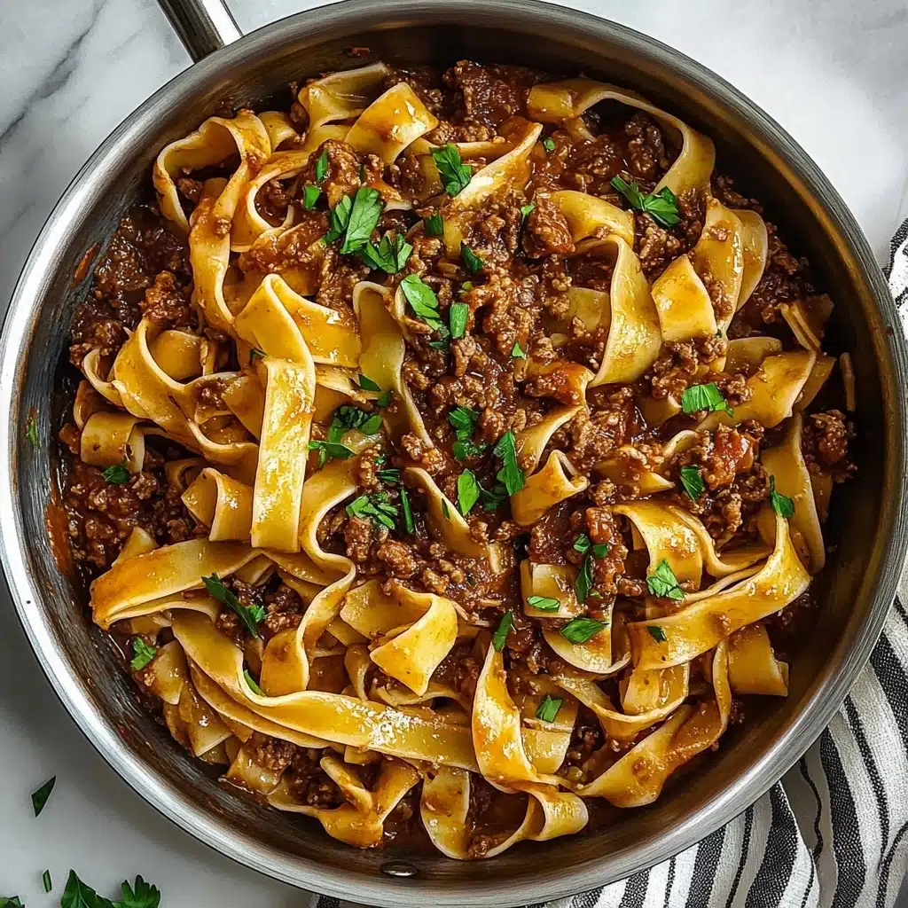 Beef Pasta in Tomato Sauce Recipe - Recipe Image
