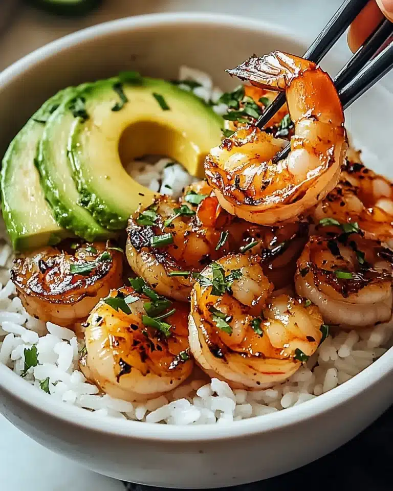 Spicy Shrimp and Avocado Rice Bowl Recipe