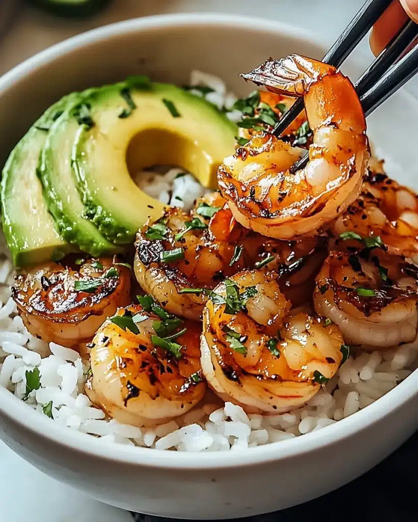 Spicy Shrimp and Avocado Rice Bowl Recipe