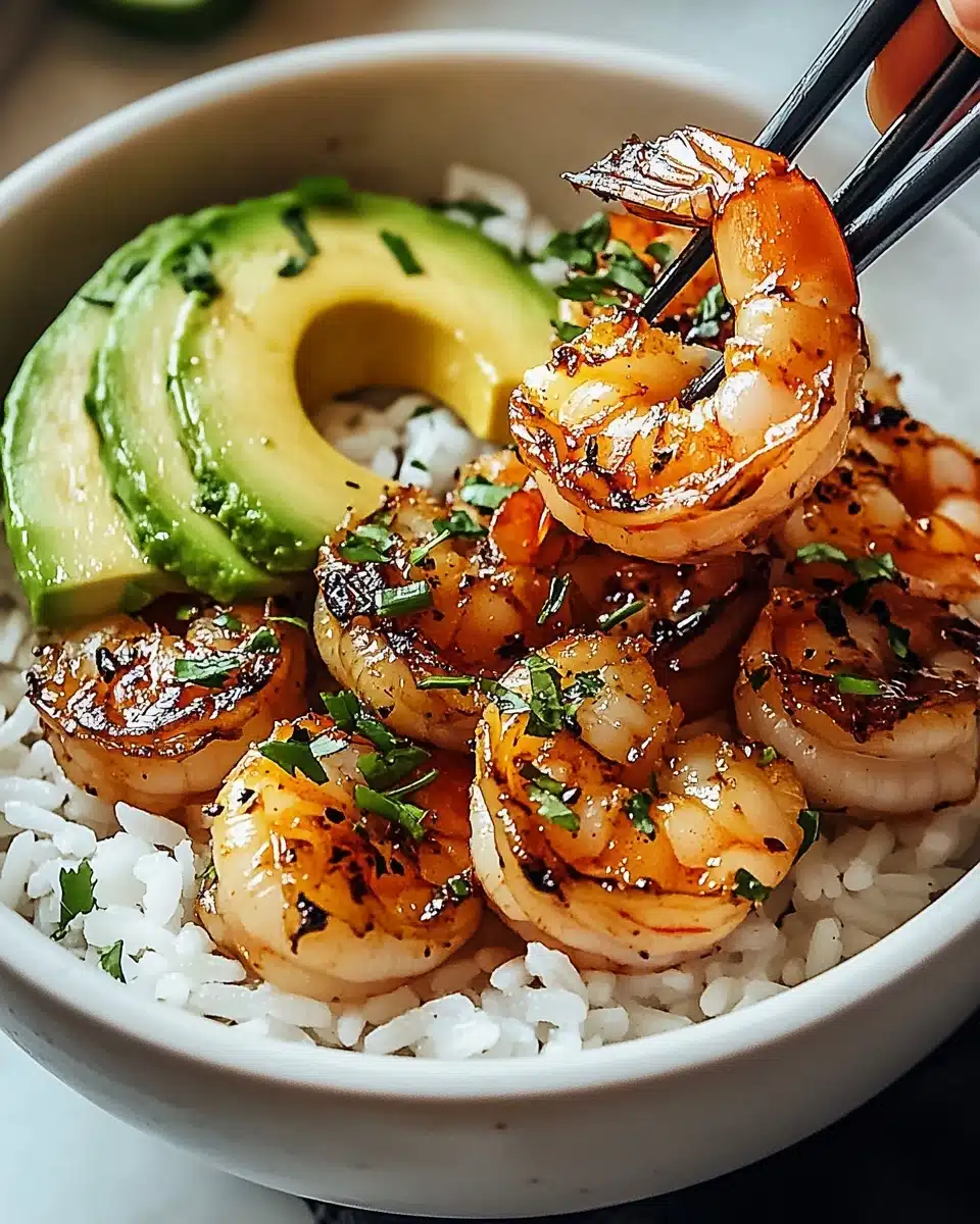 Spicy Shrimp and Avocado Rice Bowl Recipe