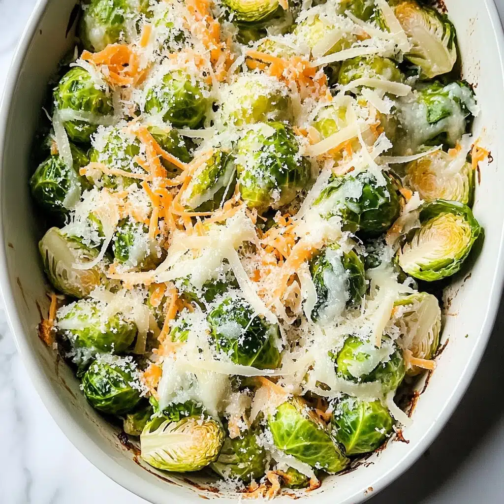 Garlicky Creamy Brussels Sprouts Au Gratin Recipe - Recipe Image