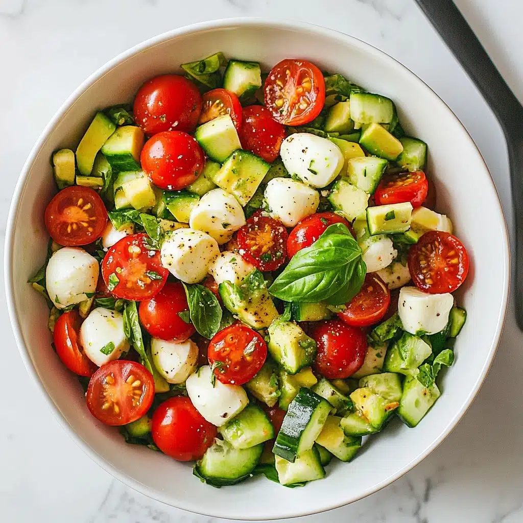 Tomato Cucumber Mozzarella Salad Recipe - Recipe Image
