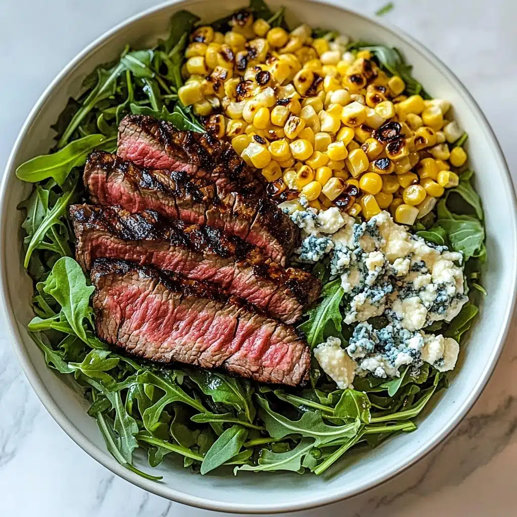 Grilled Balsamic Steak Salad with Gorgonzola & Corn Recipe - Recipe Image