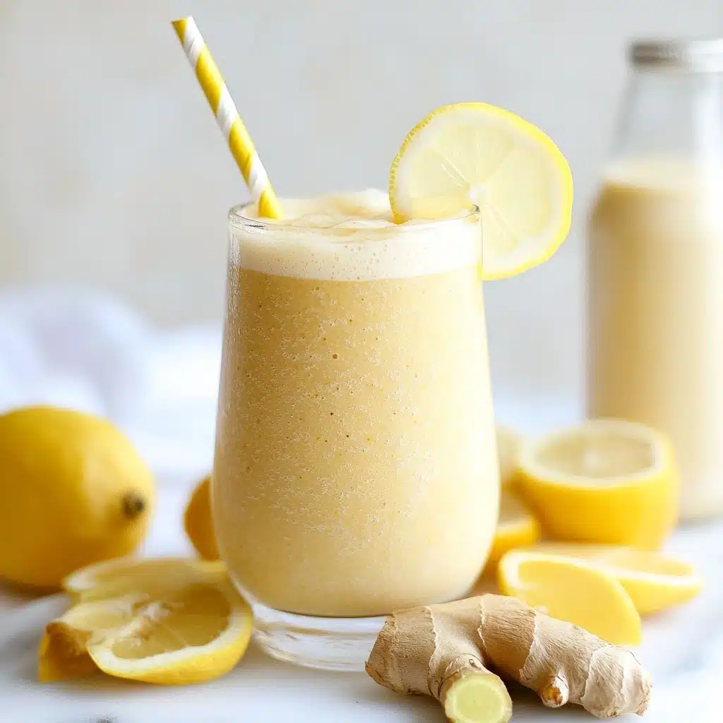 Fresh Lemon Ginger Detoxifying Smoothie Recipe - Recipe Image