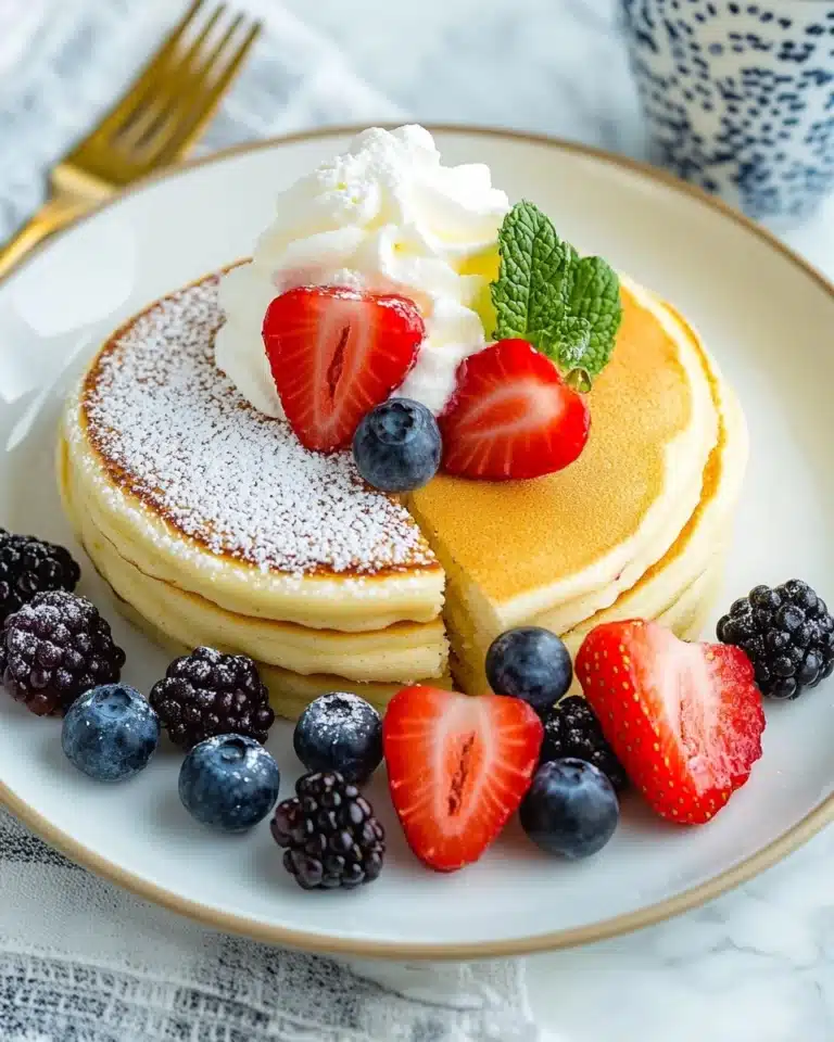 Fluffy Japanese Soufflé Pancakes Recipe