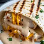 Cheesy Garlic Chicken Wraps Recipe