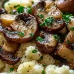 Garlic Cauliflower Mushroom Skillet Recipe