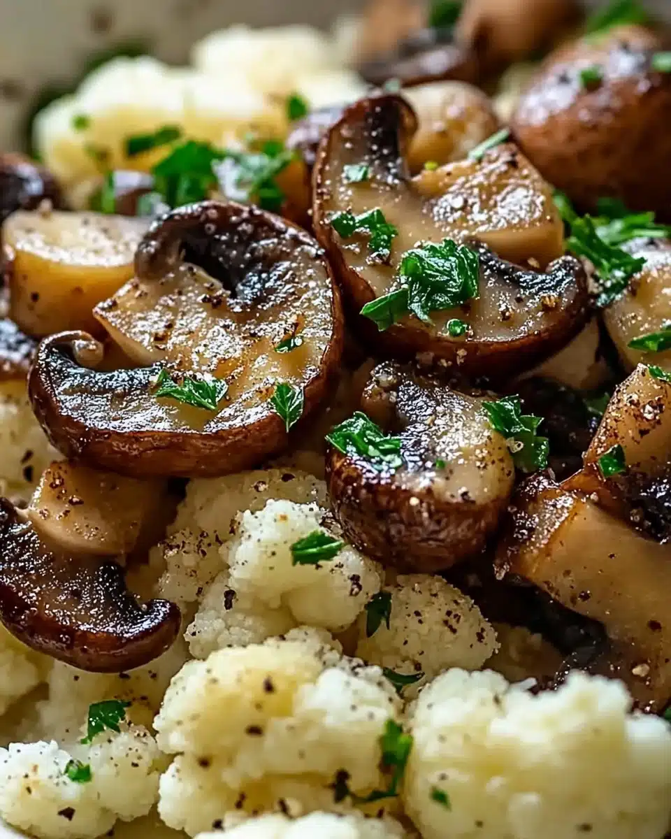 Garlic Cauliflower Mushroom Skillet Recipe