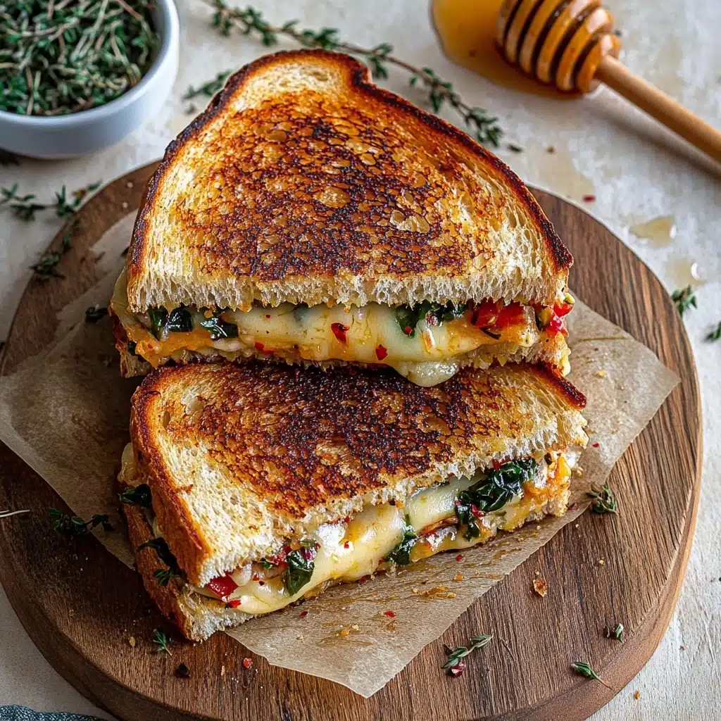 Feta Grilled Cheese Sandwich with Spinach Recipe - Recipe Image