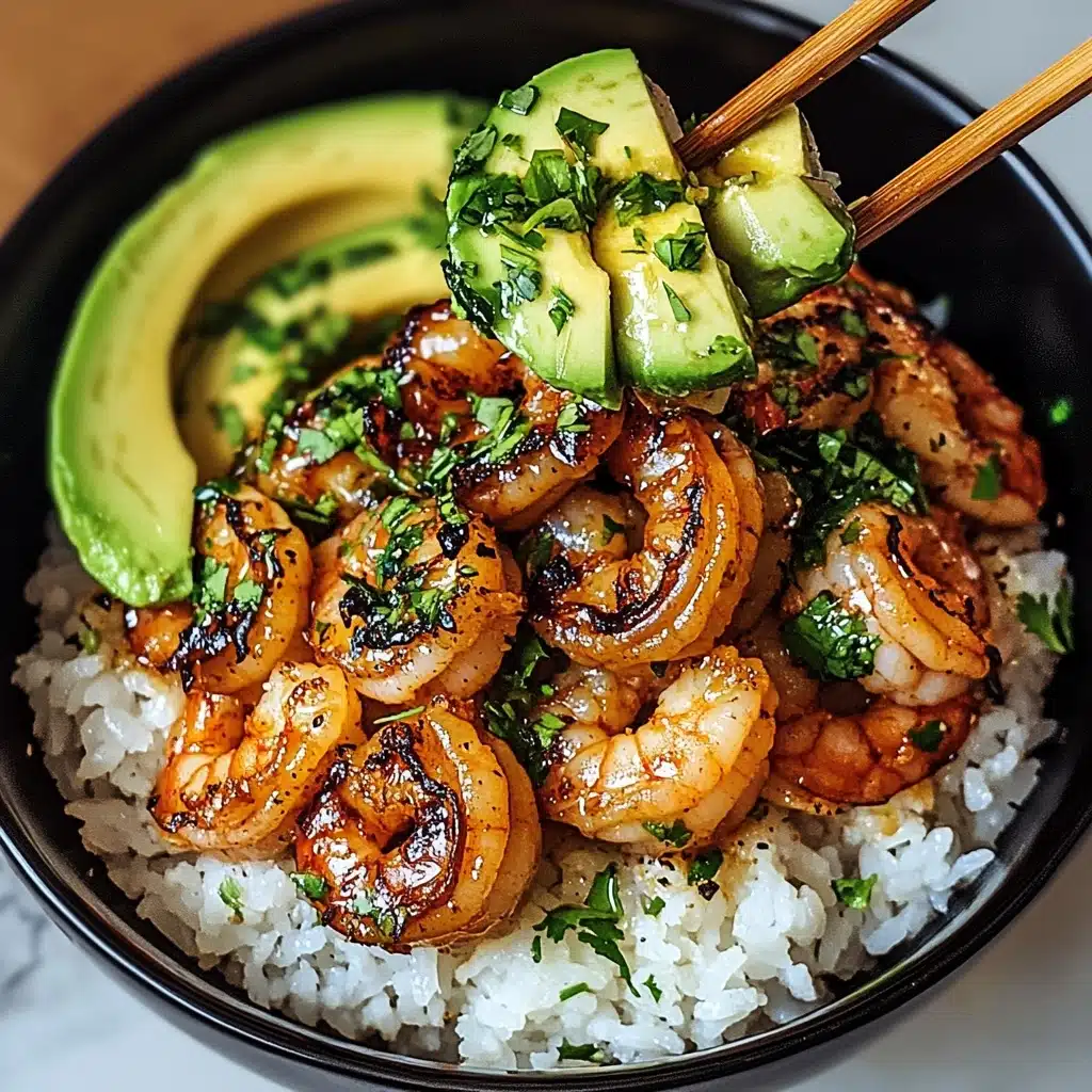 Spicy Shrimp and Avocado Rice Bowl Recipe - Recipe Image