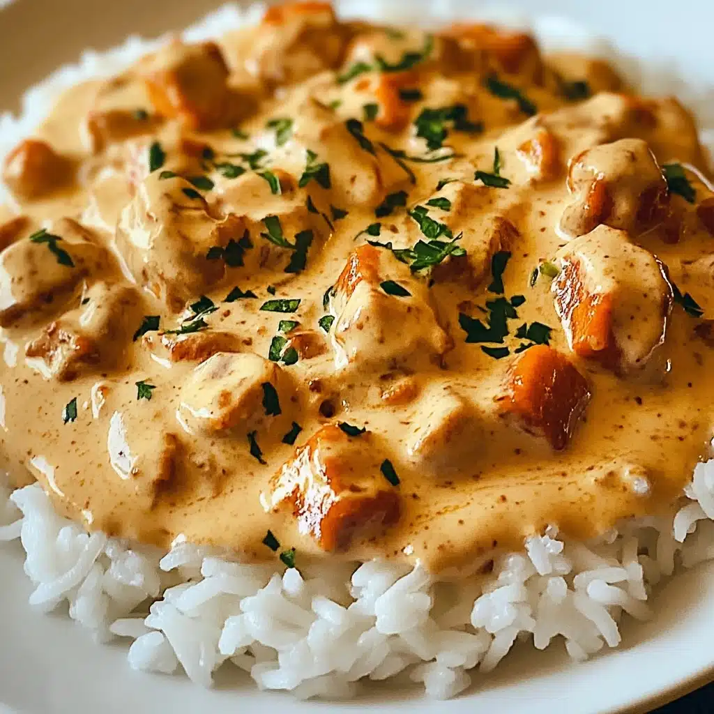 Creamy Smothered Chicken and Rice Recipe - Recipe Image