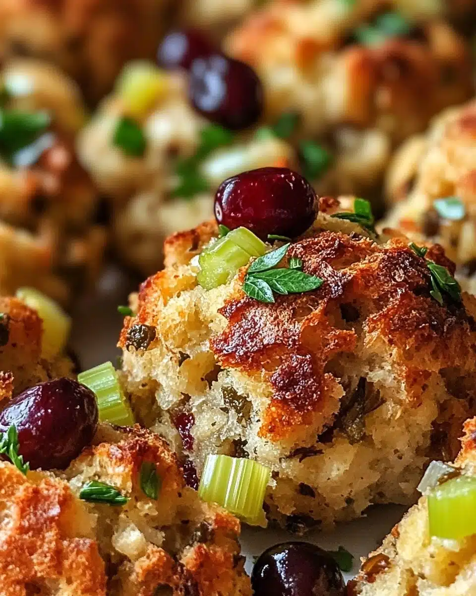 Festive Cranberry Turkey Stuffing Balls Recipe