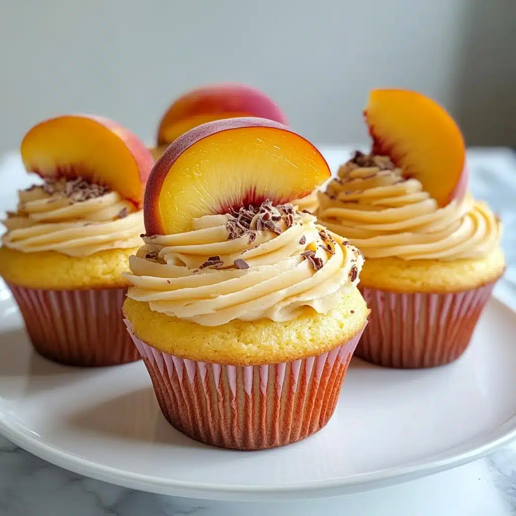 Honey Peach Cream Cheese Cupcakes Recipe - Recipe Image