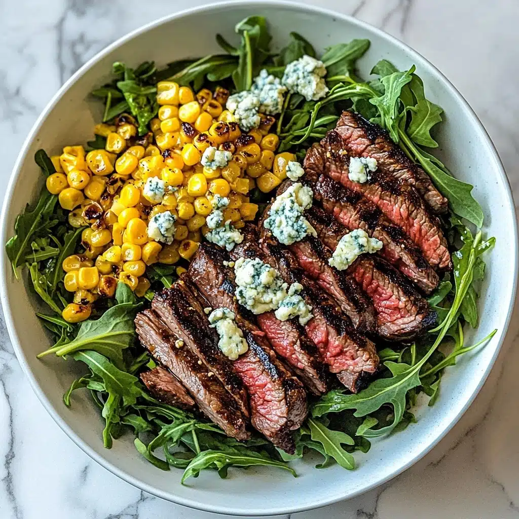 Grilled Balsamic Steak Salad with Gorgonzola & Corn Recipe - Recipe Image