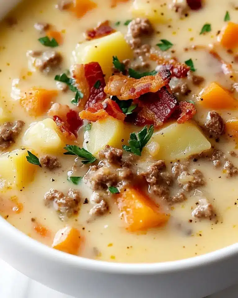 Easy Cheeseburger Soup Recipe