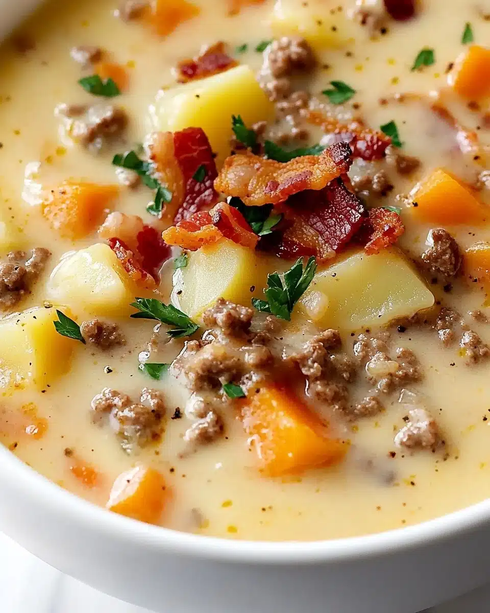 Easy Cheeseburger Soup Recipe