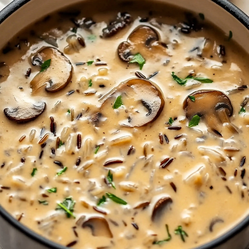 Creamy Wild Rice and Mushroom Soup Recipe - Recipe Image