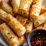 Oven Fried Feta Rolls with Chili Honey Recipe