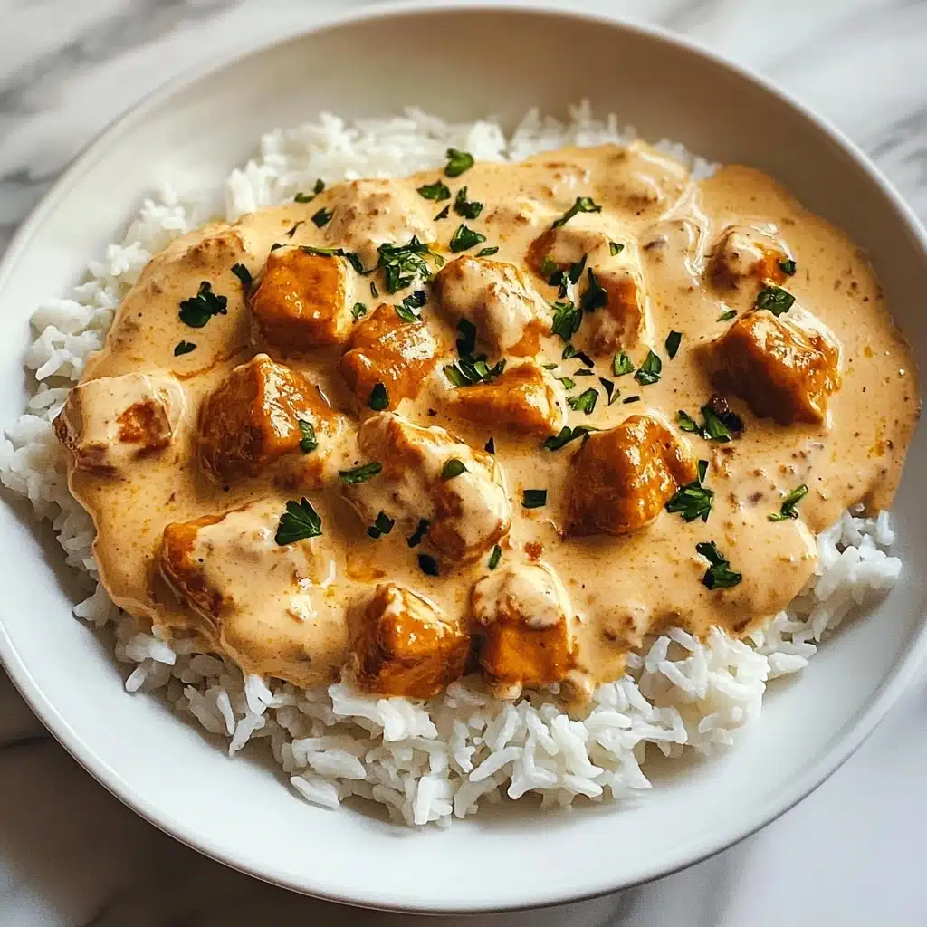 Creamy Smothered Chicken and Rice Recipe - Recipe Image