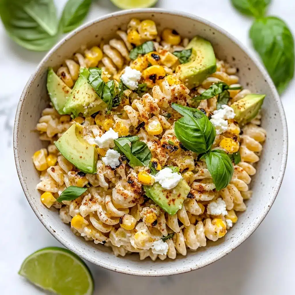 Creamy Street Corn Pasta Salad Recipe - Recipe Image