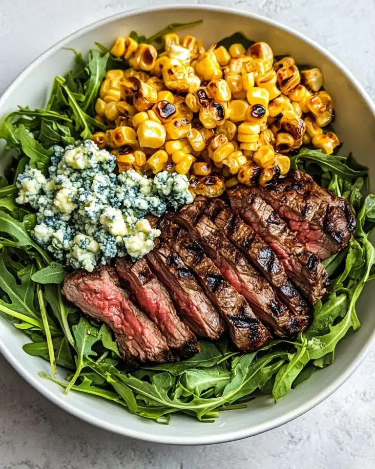 Grilled Balsamic Steak Salad with Gorgonzola & Corn Recipe