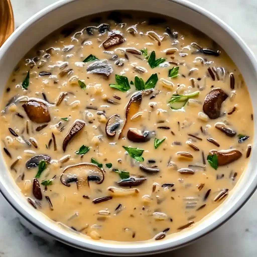 Creamy Wild Rice and Mushroom Soup Recipe - Recipe Image