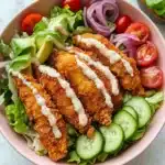 Air Fried Chicken Tender Salad with Honey Mustard Recipe