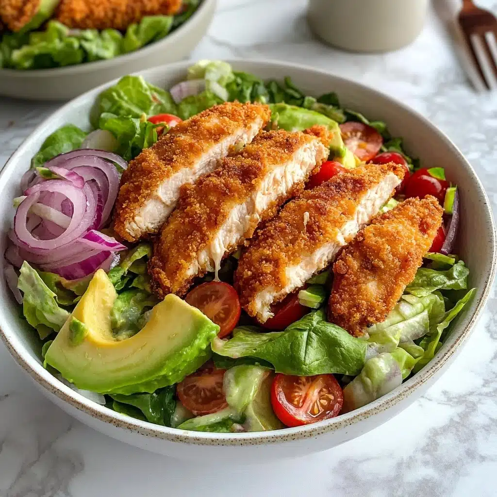 Air Fried Chicken Tender Salad with Honey Mustard Recipe - Recipe Image
