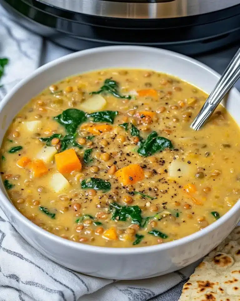 Instant Pot Coconut Curry Lentil Soup Recipe