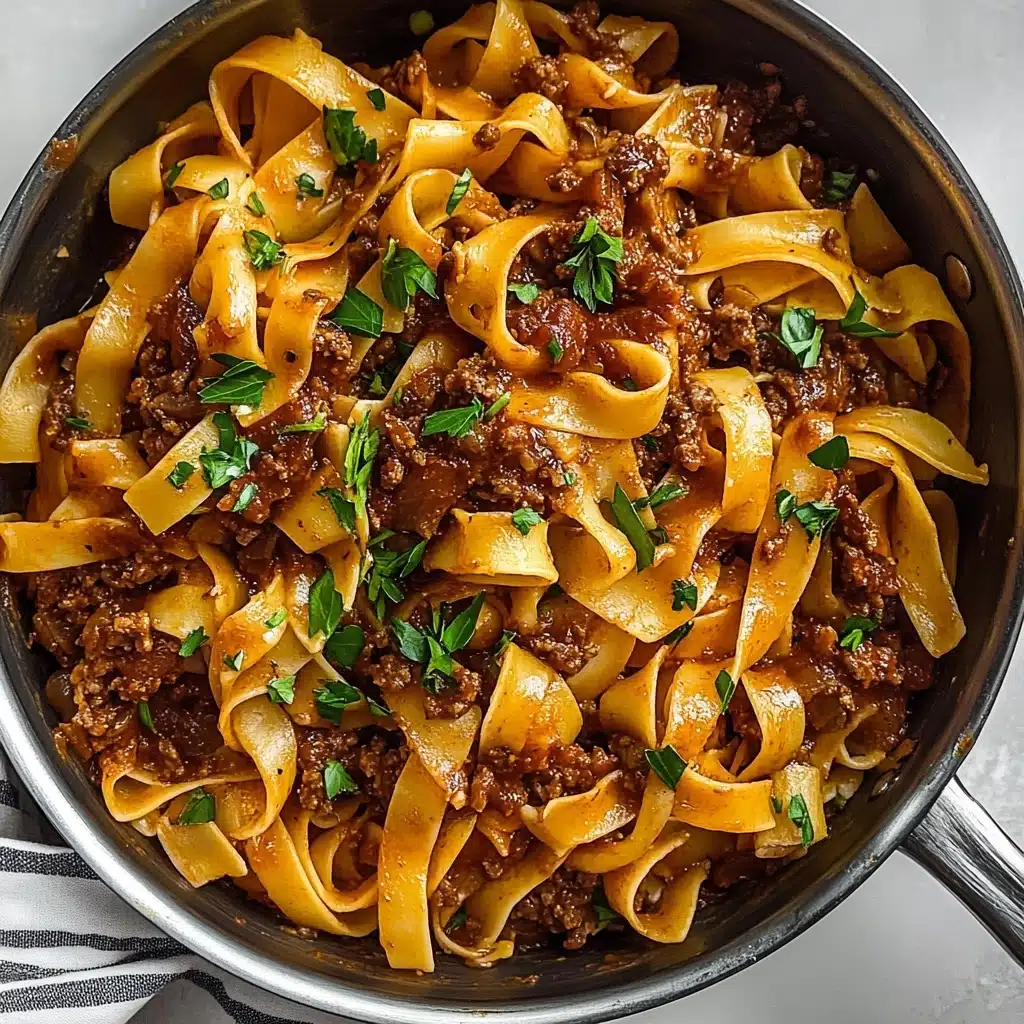 Beef Pasta in Tomato Sauce Recipe - Recipe Image