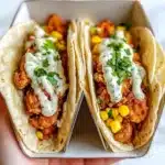 Fried Chicken Street Corn Tacos with Jalapeño Lime Ranch Recipe