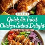 Air Fried Chicken Tender Salad with Honey Mustard Recipe