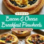 Baked Bacon, Egg, and Cheese Pinwheels with Spinach and Feta Recipe