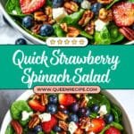 15-Minute Strawberry Spinach Salad Recipe
