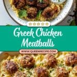 Greek Chicken Meatballs with Lemon Orzo Recipe