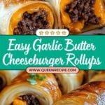 Easy Garlic Butter Beef Cheeseburger Rollups Recipe