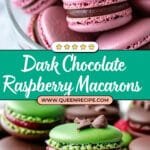 Dark Chocolate Raspberry Macarons Recipe