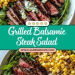 Grilled Balsamic Steak Salad with Gorgonzola & Corn Recipe