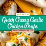 Cheesy Garlic Chicken Wraps Recipe