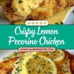 Lemon Pecorino Crusted Chicken with Creamy Lemon Sauce Recipe