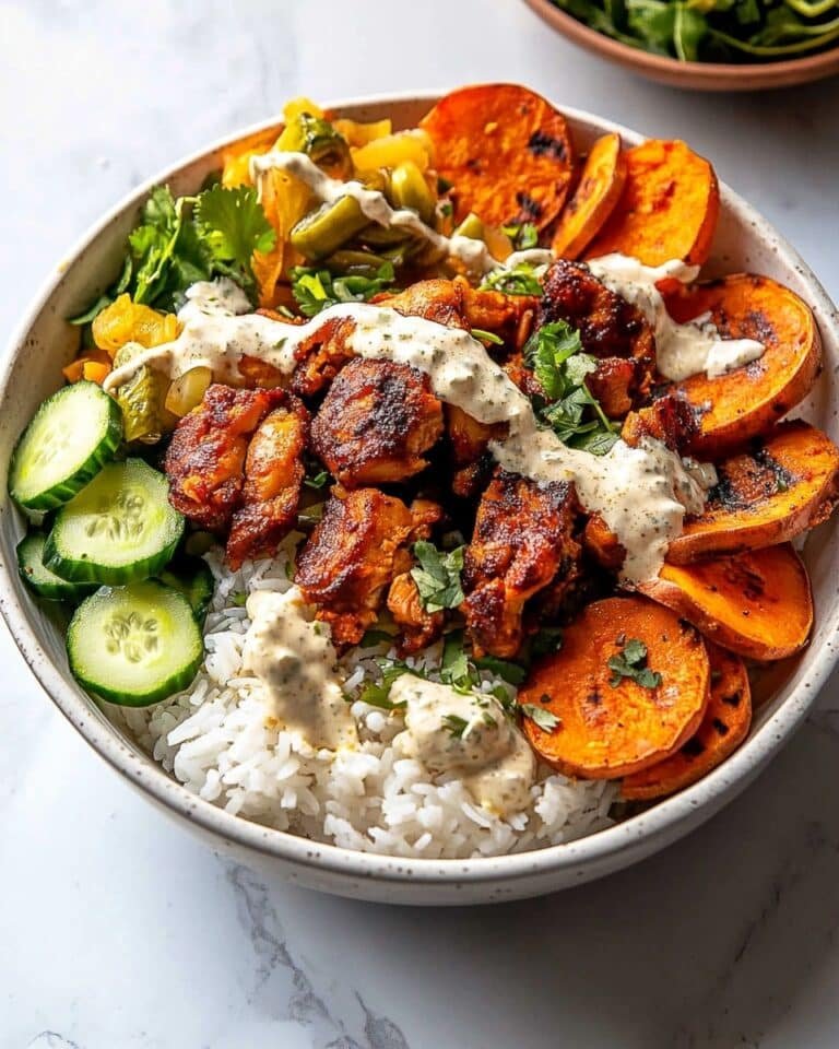 Sheet Pan Chicken Tzatziki with Sweet Potatoes and Herb Salad Recipe