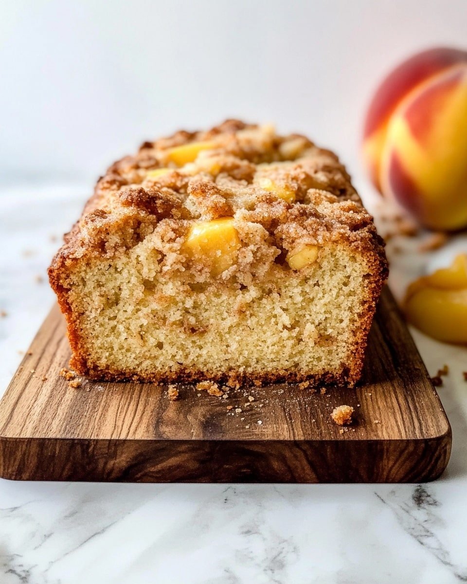 Peach Quick Bread with Crumb Topping Recipe - Recipe Image