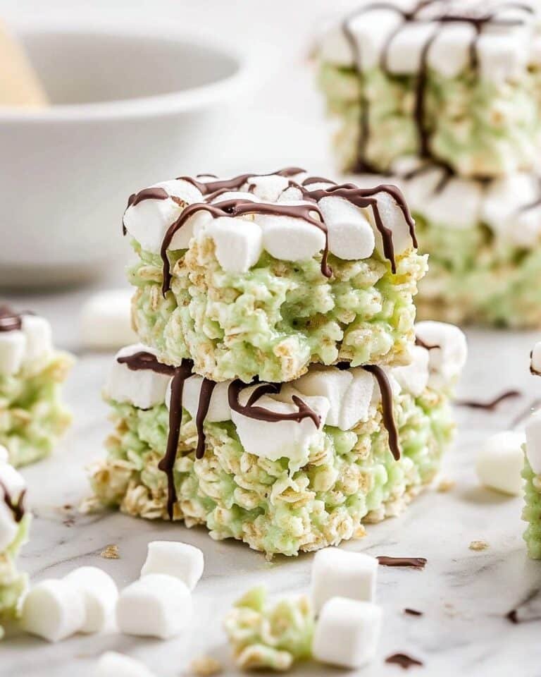 Pistachio Rice Krispie Treats with Dark Chocolate Recipe