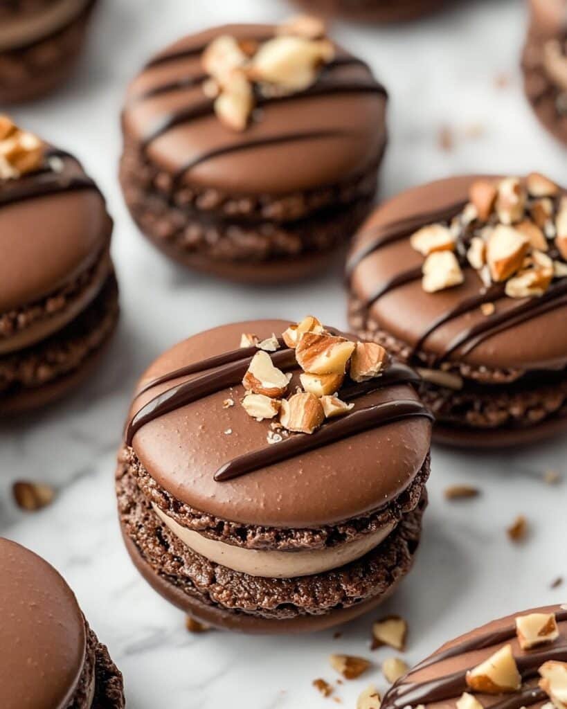 Ferrero Rocher Macarons with Nutella Ganache Recipe