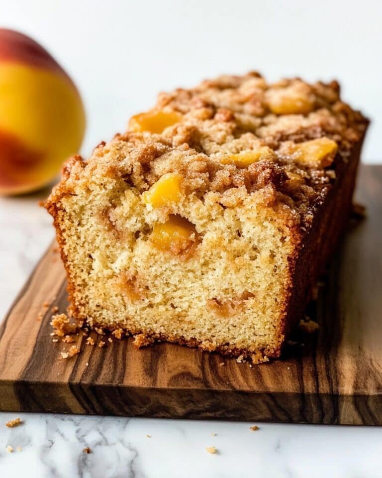 Peach Quick Bread with Crumb Topping Recipe